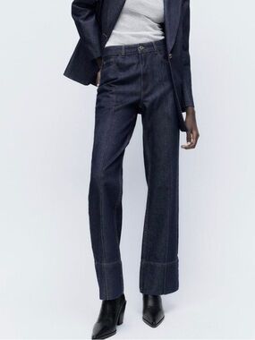 Zara High-Rise Front Seam Z1975 Jeans